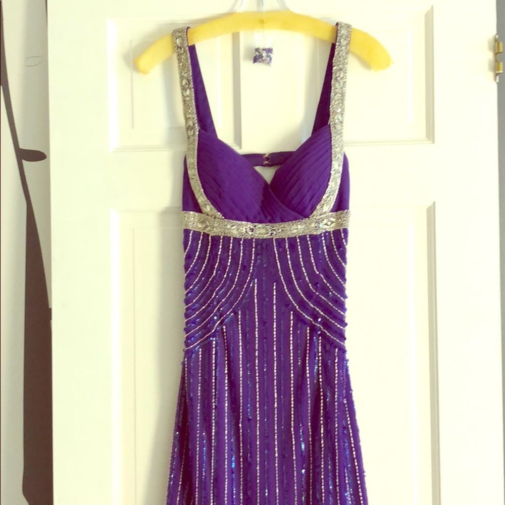 Purple beaded gown